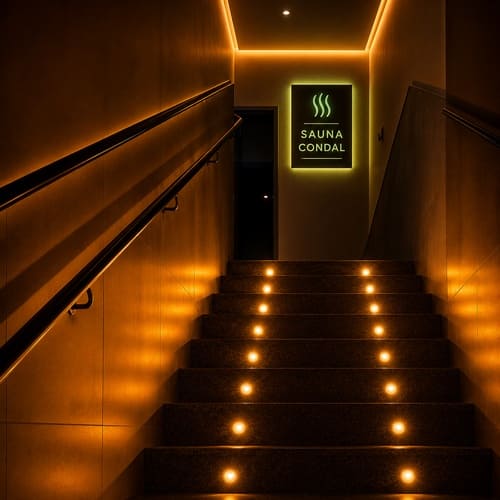 Escaleras Sauna Condal